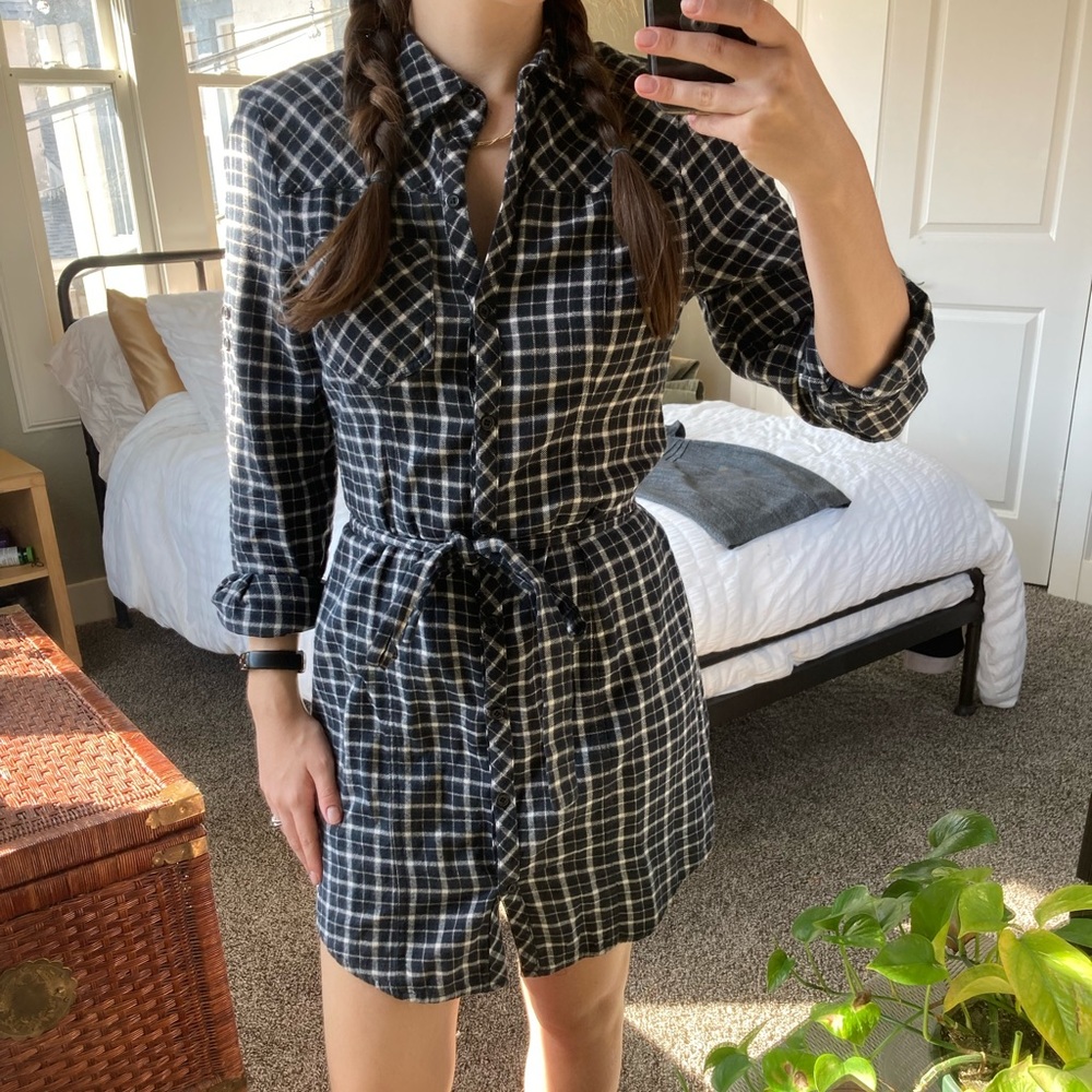 Urban Outfitters BDG Flannel Tie Dress